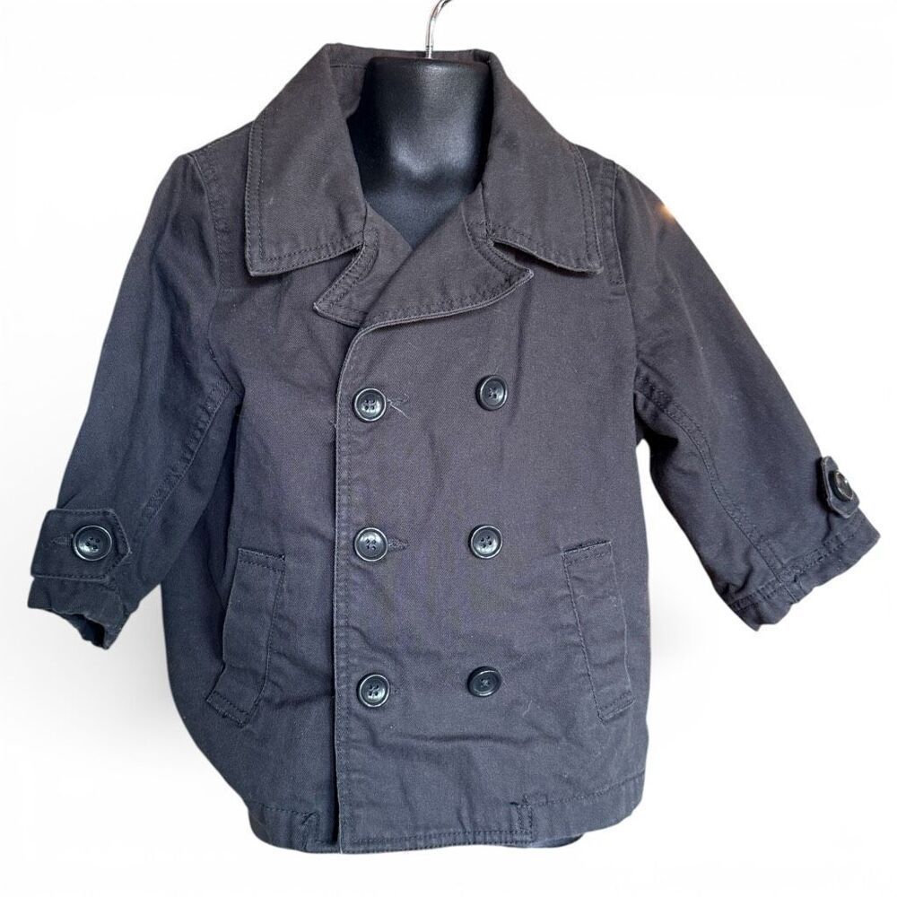 Youth Boys Vintage The Childrens Place Canvas Peacoat Jacket Coat - Sz 3T